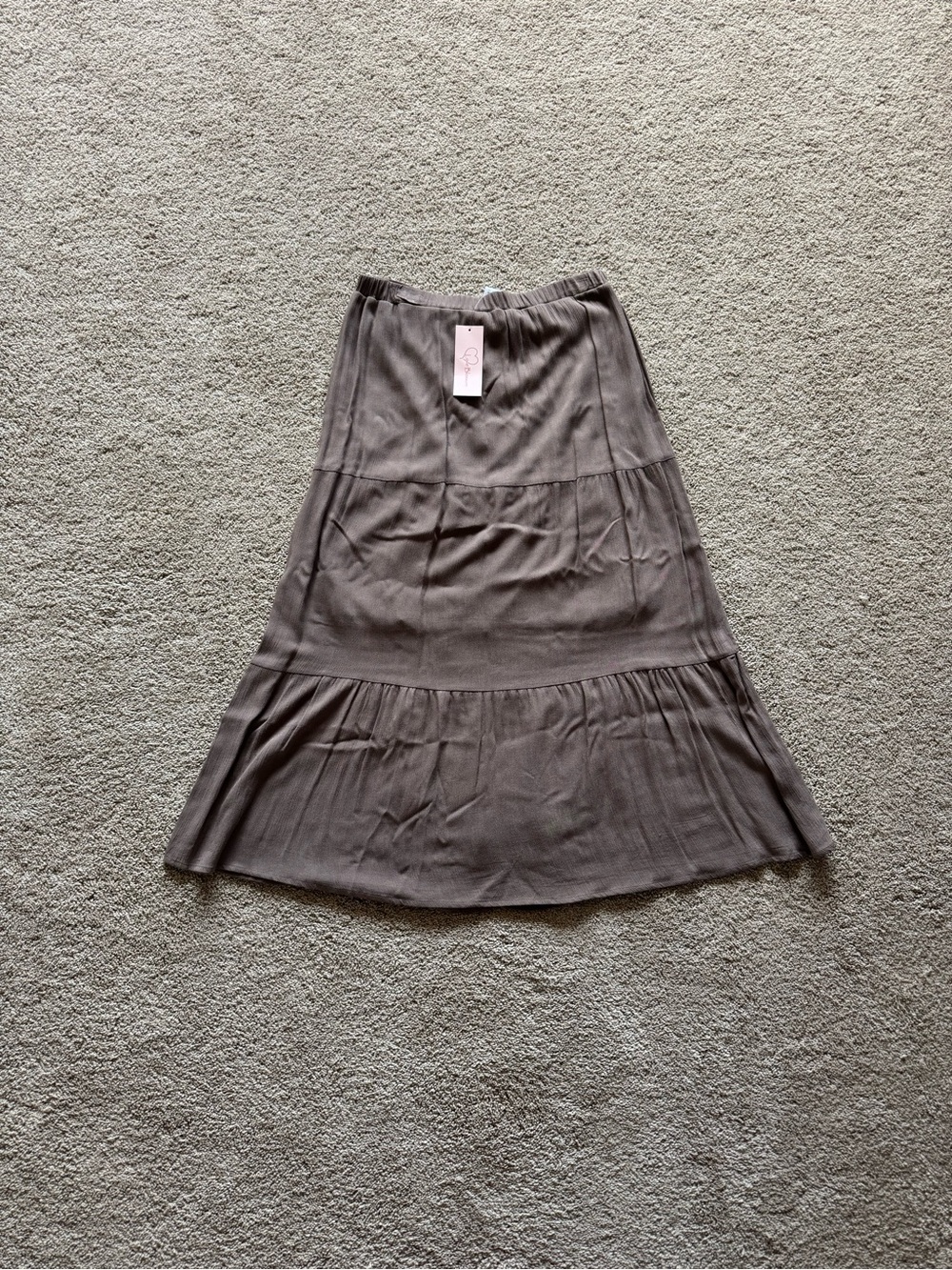 Brand New Women’s Medium Brown Love Blossom Lined Skirt